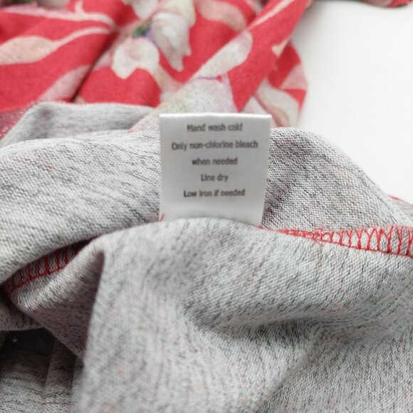 Serengeti Women’s Shirt Tunic Top Size 3X Red Multi-colored Floral - Picture 8 of 8